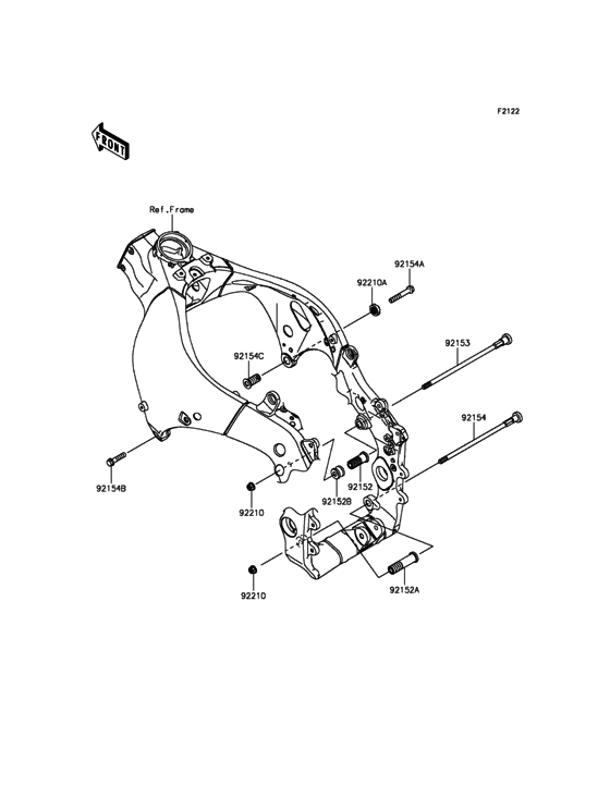ZX1000 Крепление двигателя
