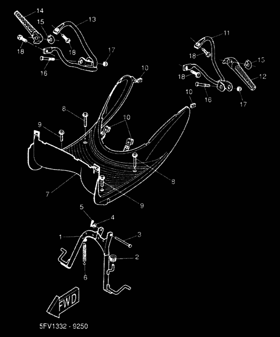 YH50 Support & repose pied