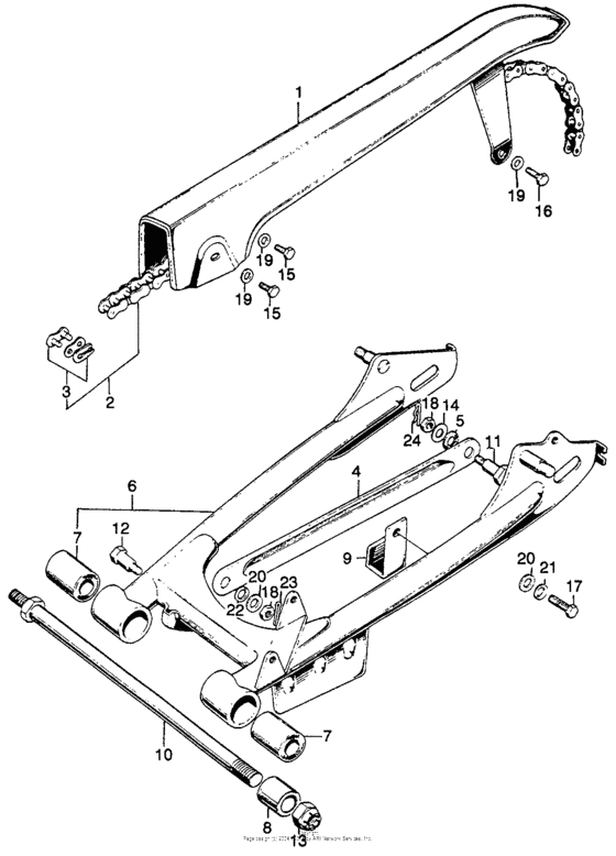 Swingarm + chain case