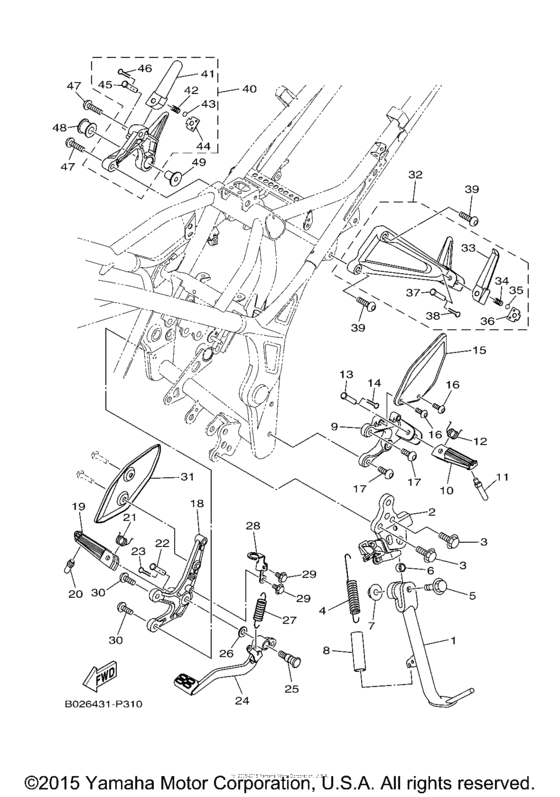 YZFR3FB Подножки