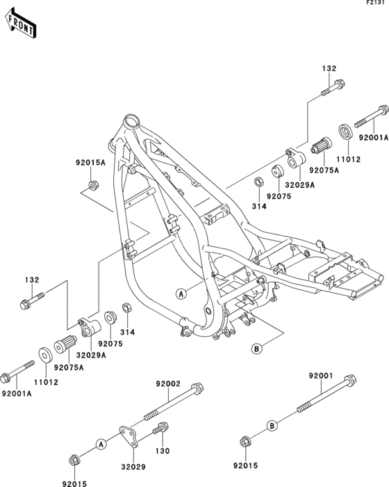 ZR750 Рама ,крепежные детали
