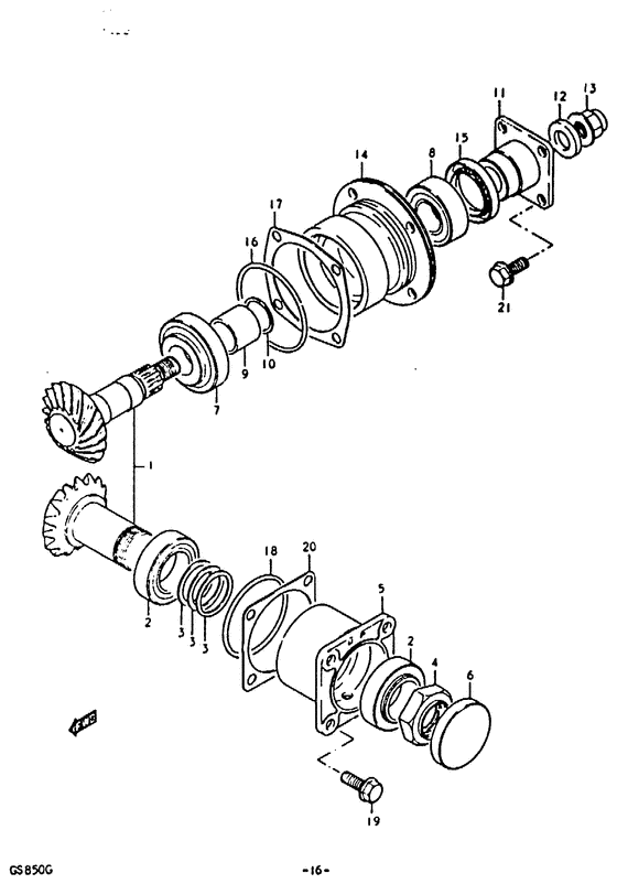 Secondary drive gear