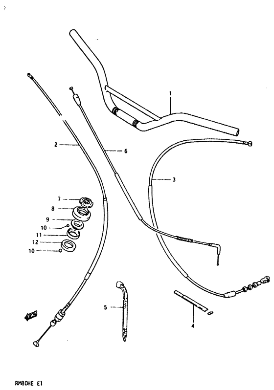 Handlebar - control cable