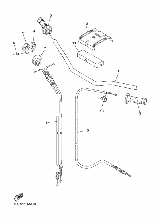 Steering handle & cable