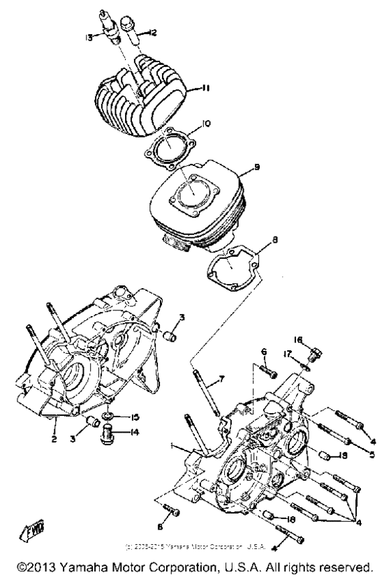Cylinder - crankcase