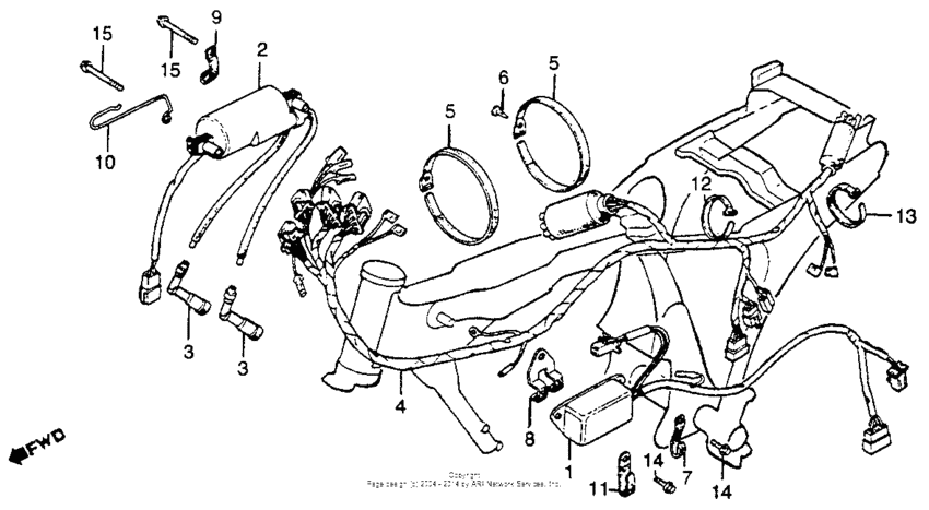 Wire harness + ignition coil + c.d.i. unit