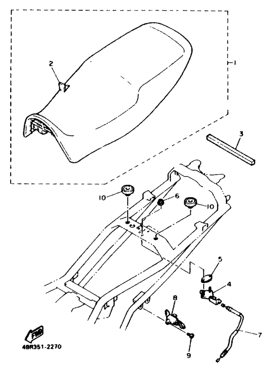 XJ600N Сиденье