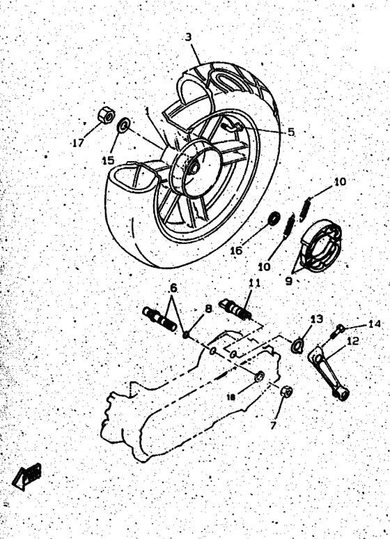 Rear wheel complete assy
