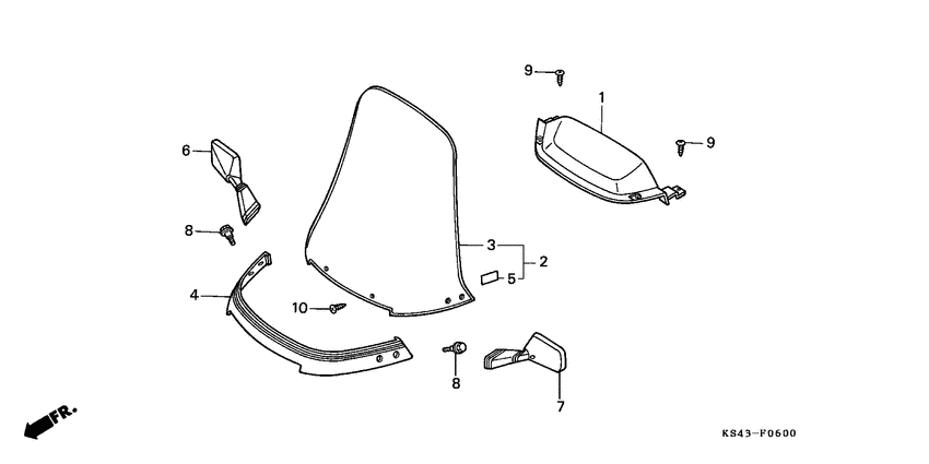 Meter visor/wind screen
