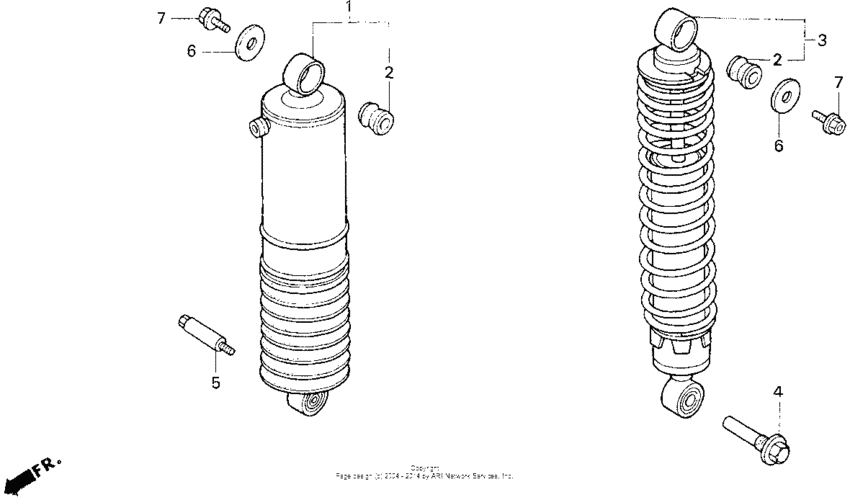 GL1500A Задние амортизаторы
