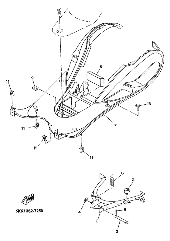 YN100 Stand. footrest