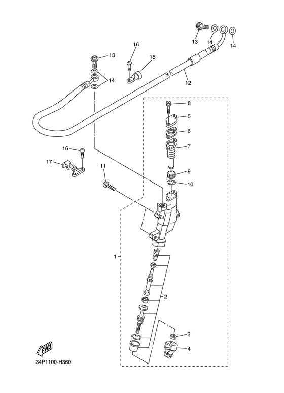  Задний торм цилиндр
