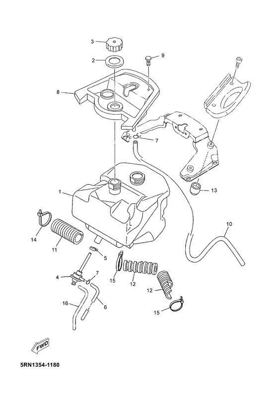 YN100 Топливный бак