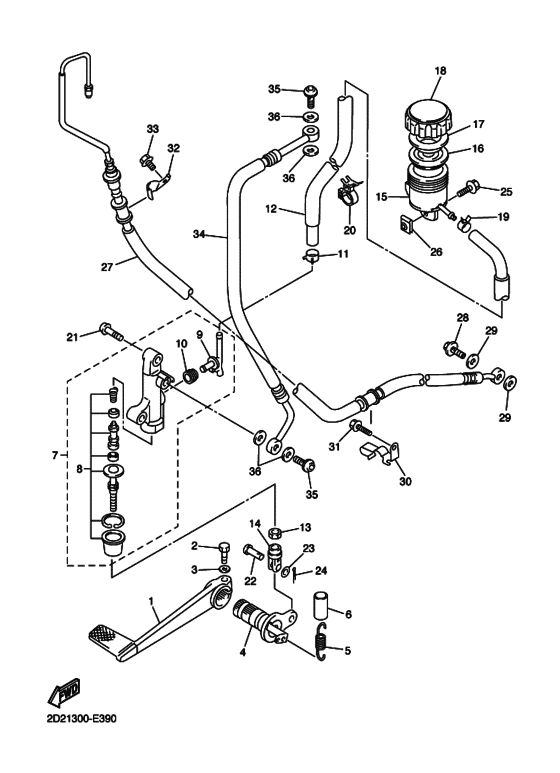 FJR1300AS Задний тормозной цилиндр