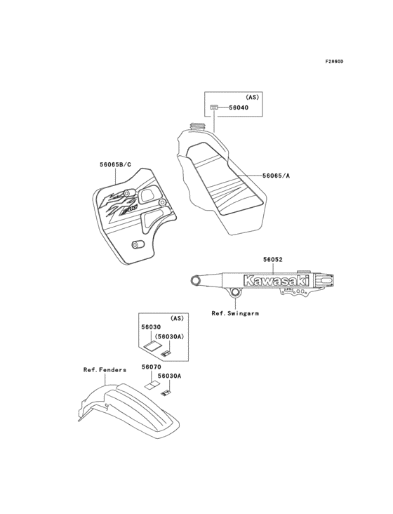 KX500 Labels(kx500-e14)