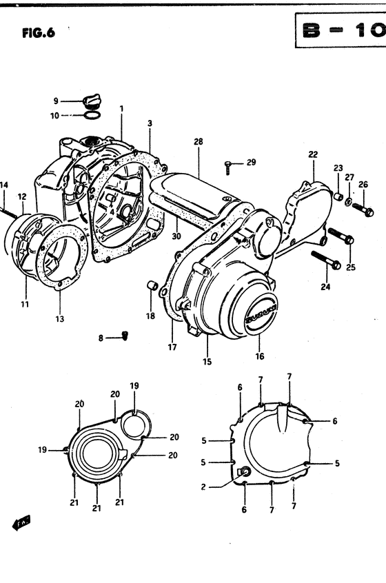 Crankcase cover ass`y  (v