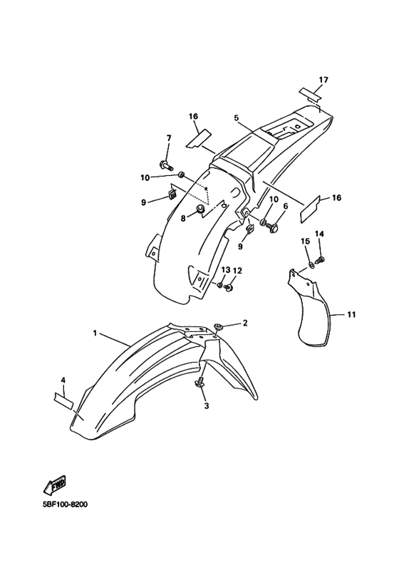 WR400F WR400FK Крыло