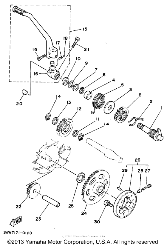 TW200B Стартер