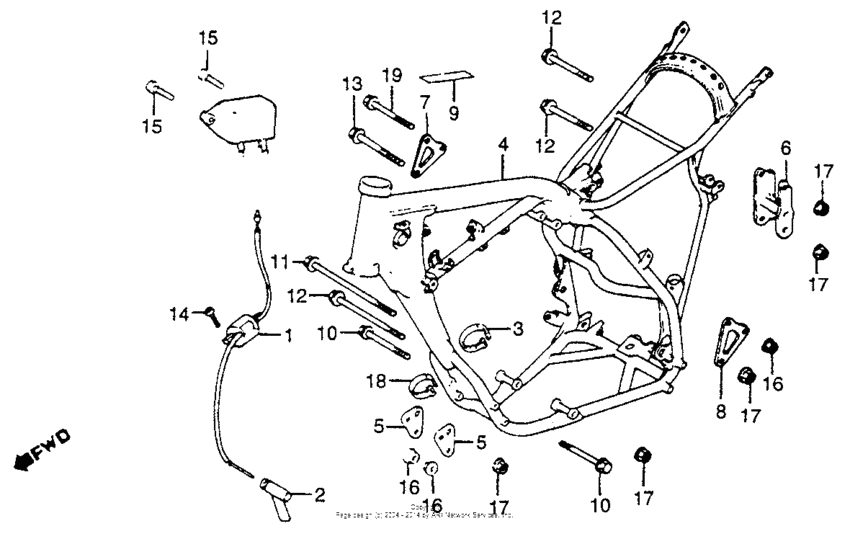 Frame + ignition coil 81