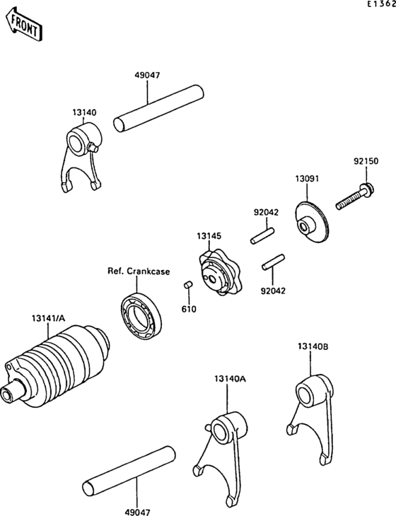 Change drum/shift fork