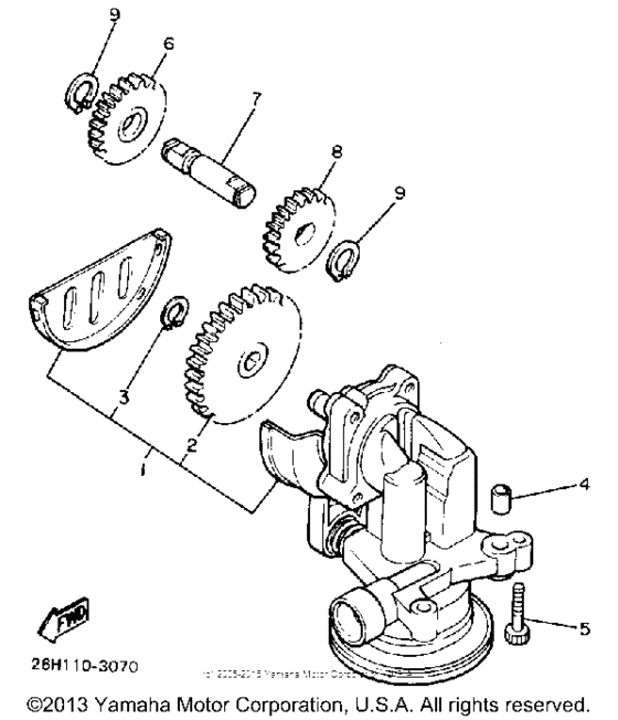 XVZ13DA Масляный насос