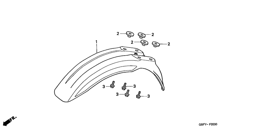CR80RB Переднее крыло