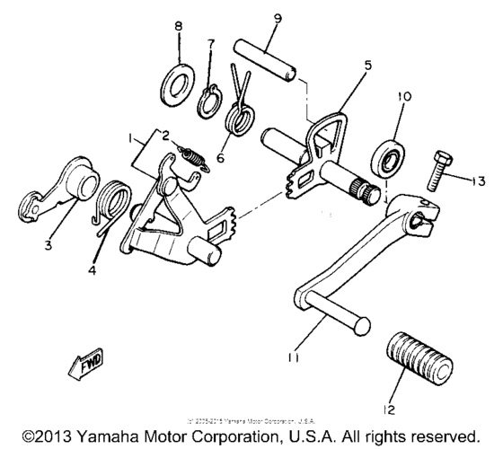 Shift shaft pedal