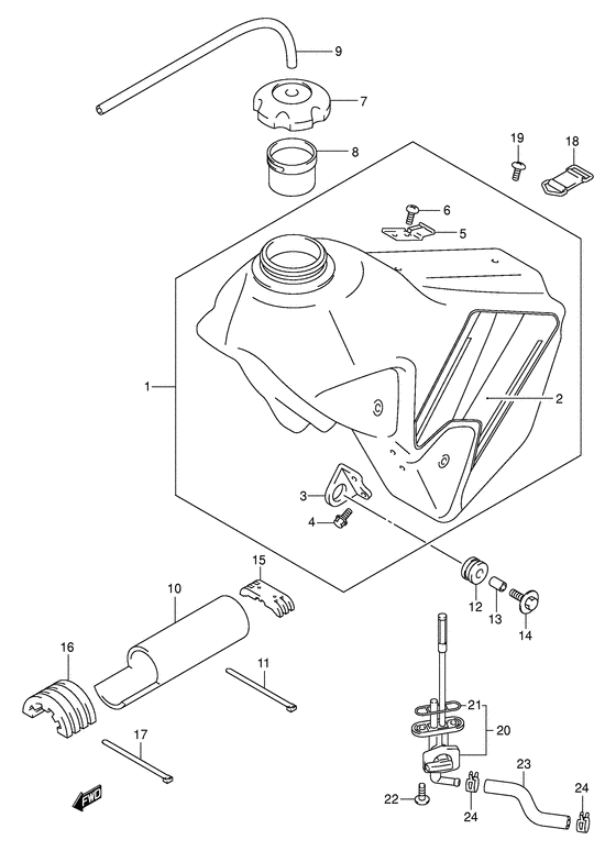 DR-Z400 Tank fuel