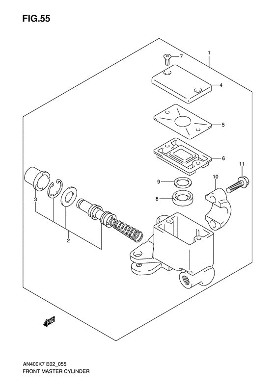AN400 Передний тормозной цилиндр