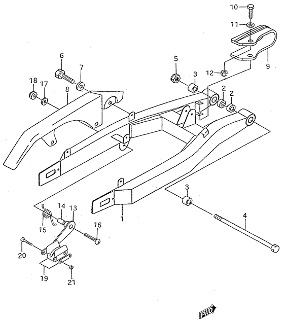 Rear swingning arm