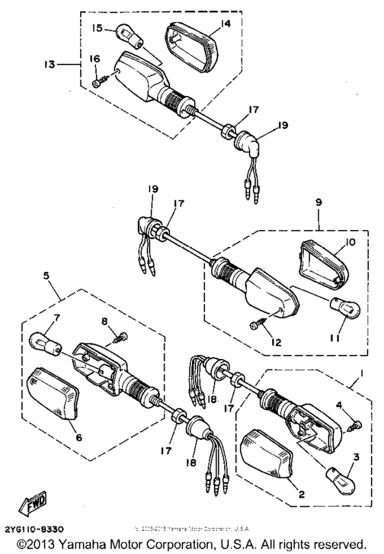 TW200G Поворотники