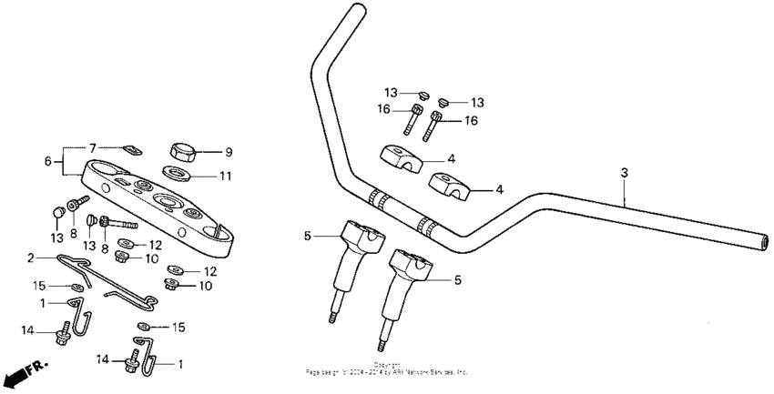 Vt1100c2handlebar
