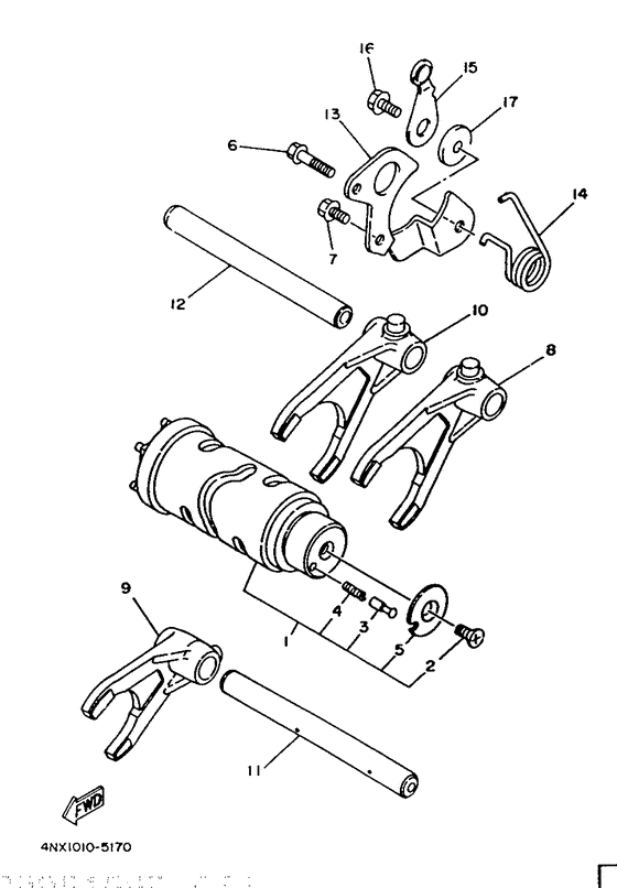 TDM850 Shift cam. fork