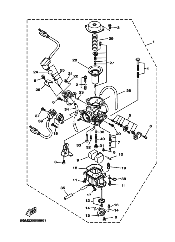 YP250 Carburetor assy