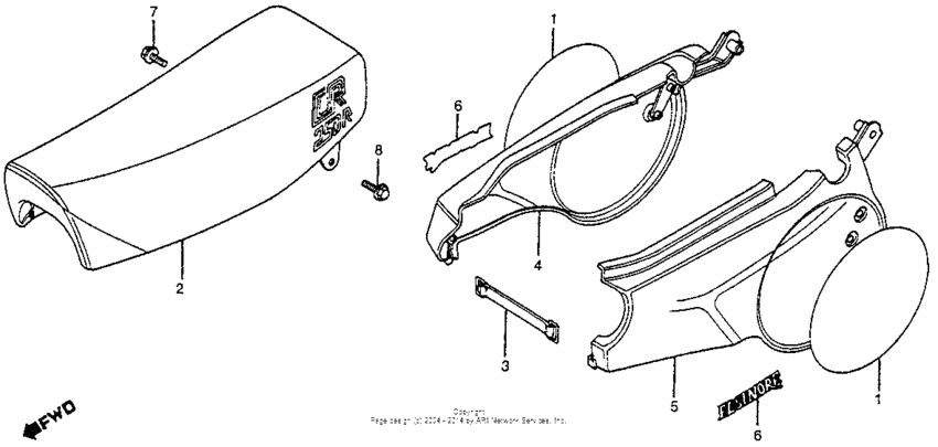 Seat + side cover 80
