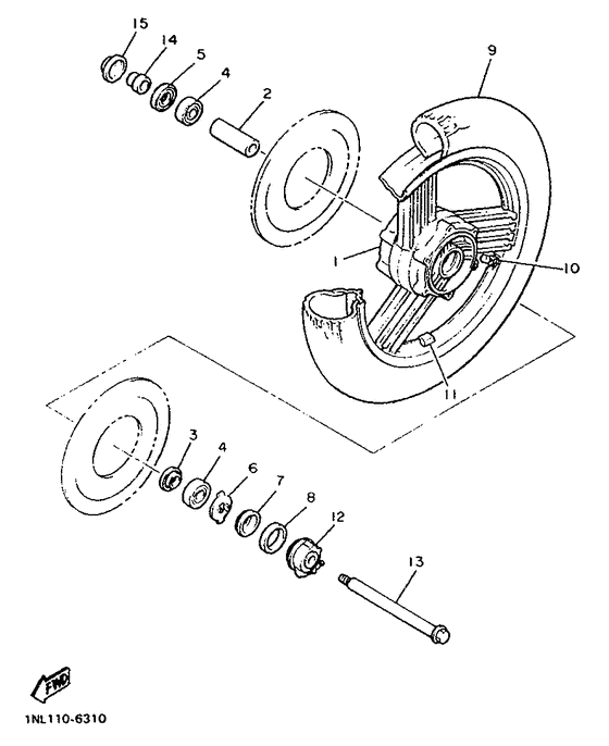 XVZ12TD Переднее колесо
