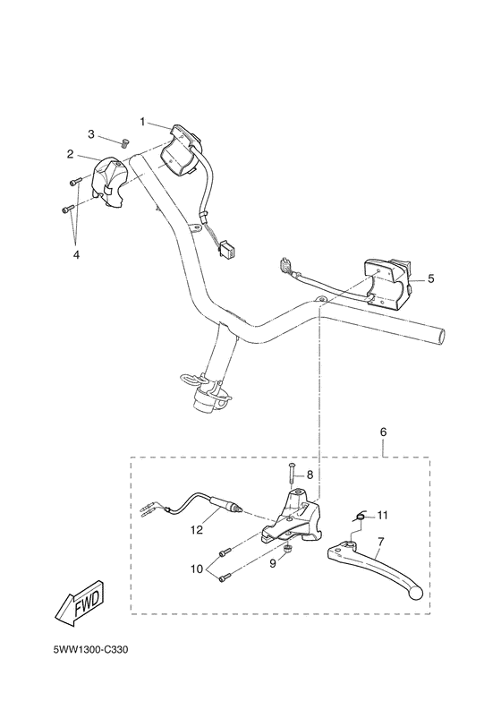 CW50 Handle switch & lever