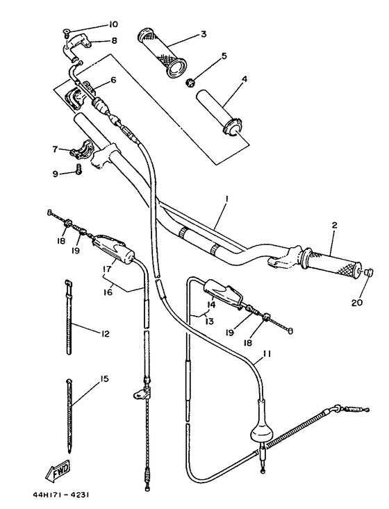 Steering handle. cable