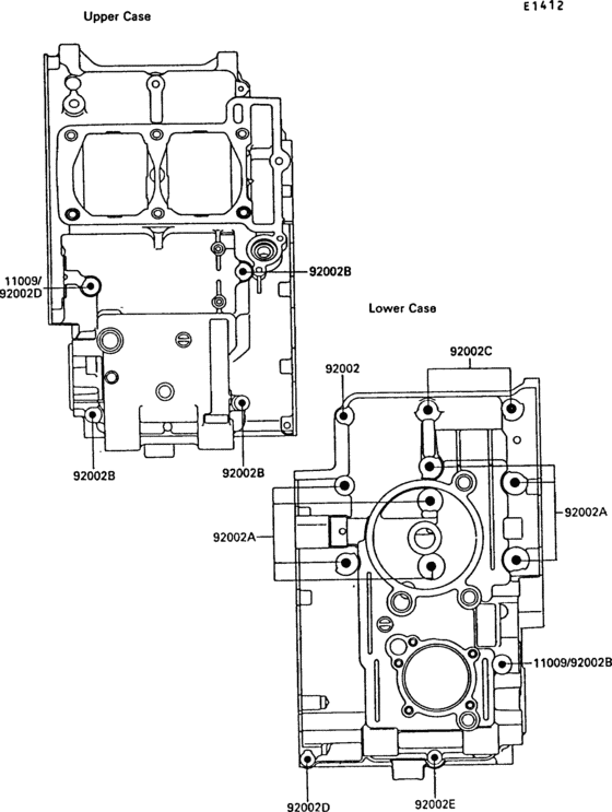 EX250 Болты крепления картера