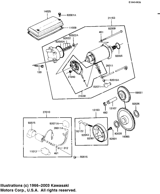 Starter motor/starter clutch