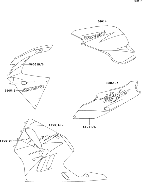 ZX900 Decals(violet / orange)