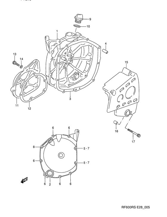 Crankcase cover ass`y  (v