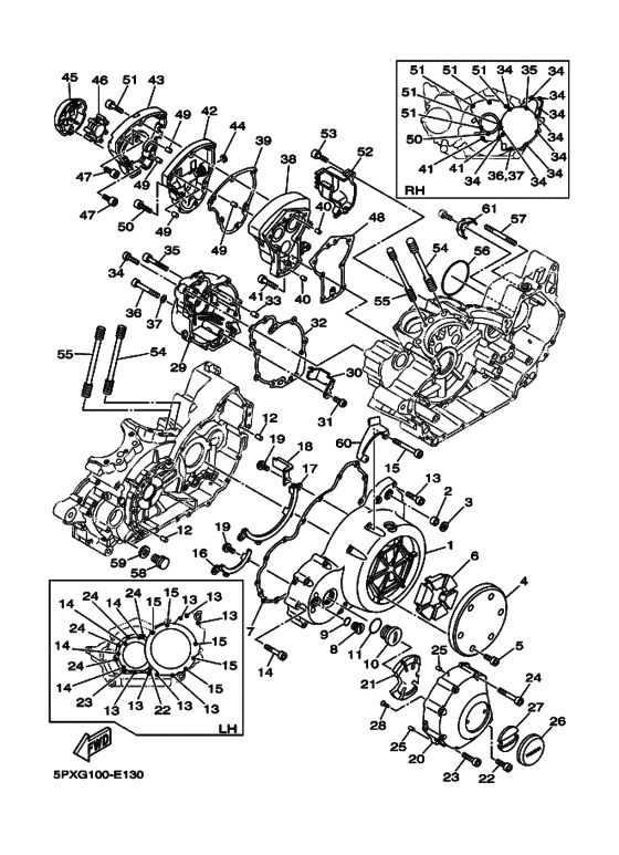 Crankcase cover ass`y  (v