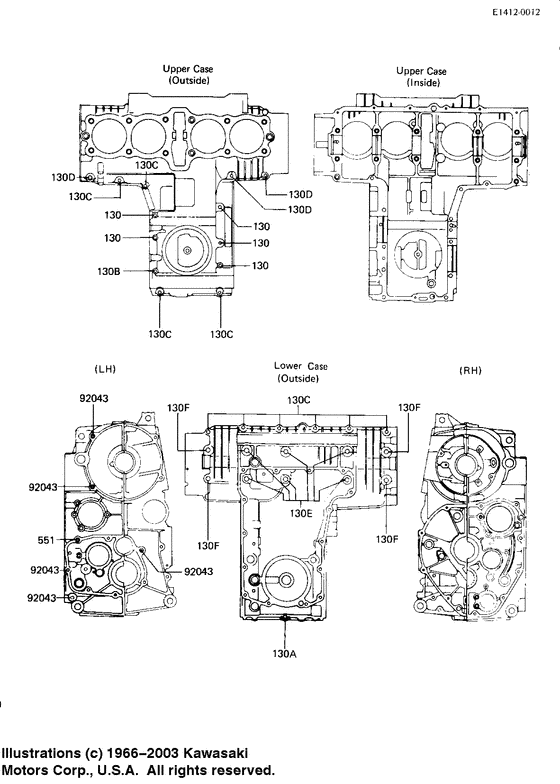 Crankcase bolt & stud pattern