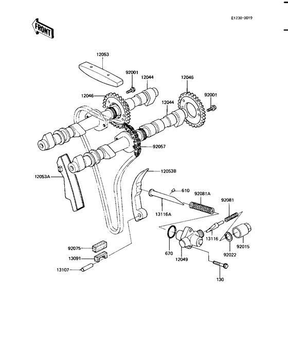 KZ1000 Camshafts / chain / tensioner