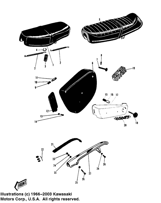 Seat/side cover/chain cover/chain