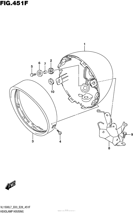 Headlamp Housing (Vl1500Tl7 E28)