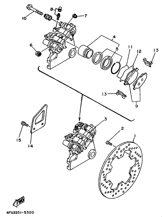 TDR125 Hinterrad-bremssatel