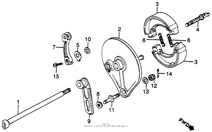 Xl500s rear brake panel 79-81