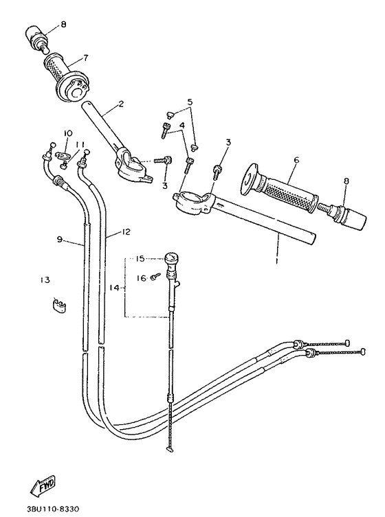 Steering handle. cable